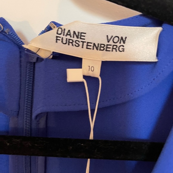 Diane Von Furstenberg (DVF) blue long sleeve dress. nwt - Picture 7 of 7